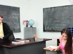 Smalltit schoolgirl fucked in the classroom