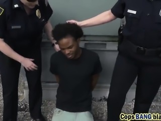 Horny cops bust and arrest perv dude peeping through windows