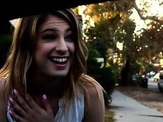 Sexy teen Kristen Scott fuck by a stranger in the car