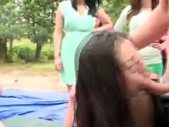 College Sorority Pledge Sucking Dick At Outdoor Hazing Party