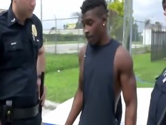 Horny cops get banged by black stud in truck