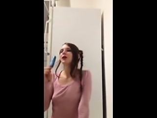 Hot brunette using toys to cum
