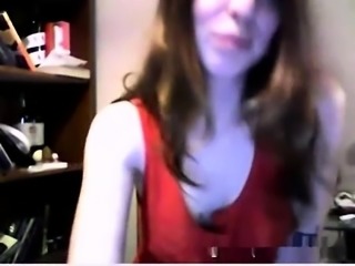 Beautiful brunette woman striptease webcam