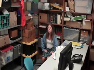 Theft suspect Brook Bliss spread her legs wide open to take a big cock
