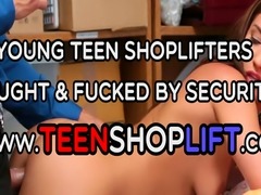 Jail of fuck for this teen shoplifter stuck in his office