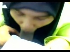 Cute and sexy Arab girl in hijab sucking my dick in POV