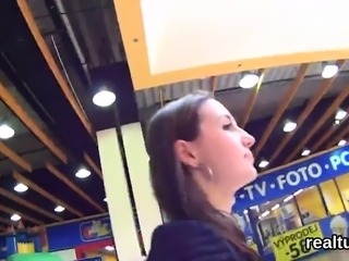 Perfect czech girl gets tempted in the hypermarket and fucke