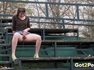 Just ordinary sinful bitch who doesn't hesitate to piss outdoors