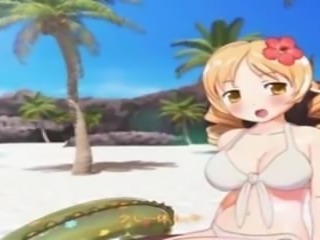 Funny Time in the beach with Tomoe Mami