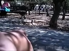 Dick Flashing in a park to nice smoking lady