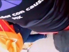 Touching Big Ass Milf in spandex (This video it&#039;s not mine)