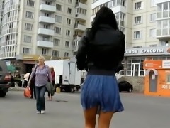Upskirt hot russian girl