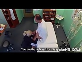 Hot doctor begins making out right in the fake hospital