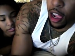 Very Hot Amateur Ebony Teen Couple fucking on Webcam