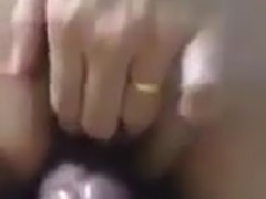Thai pussy slides over cock