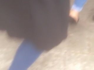 Muslim teen in tights