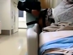 Hot Asian babe in lingerie enjoys a fat cock in the hospital