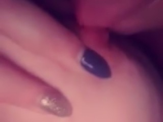 Licking my big nipple