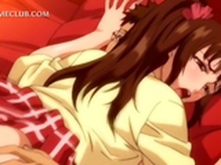 3d hentai girl gets pussy fucked upskirt in bed