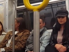 Euro tourists on train hidden cam