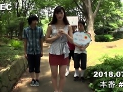 Beautiful Japanese babe has a group of guys banging her cunt