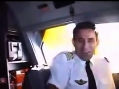 Stewardess strips for crew in flight