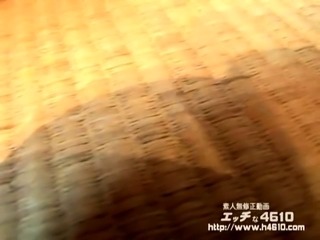 Tiny solo asian teen toying her hairy box closeup