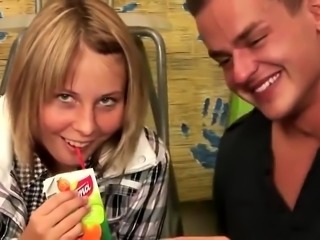Sweet blonde with perky titties is in need of a hard fucking