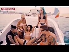 LETSDOEIT - Naughty Teen Fucked Hard in Public Bondage Party