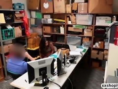 Shoplifter Shane Blair gets fuck in the LPs Office