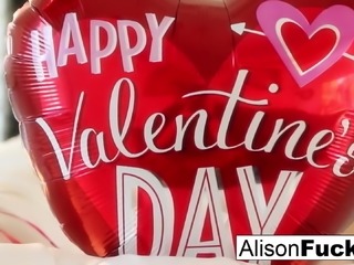 Alison Tyler celebrates Valentine&#039;s Day by masturbating