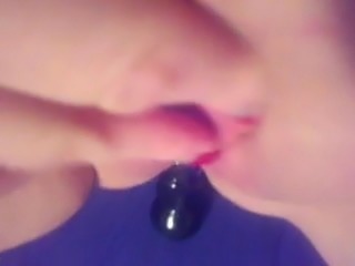 LS - Glass dildo in ass masturbation