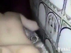 Arab man fingering girl's pussy