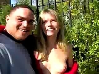 Max Vegan takes off her bra and panties - and goes onthe city with short skirt.