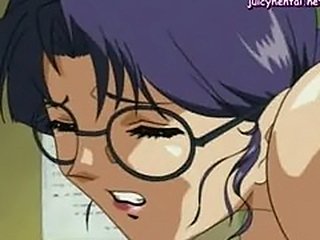 Anime redhead getting a old cock