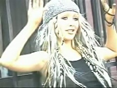 Christina Aguilera strips off inside her car