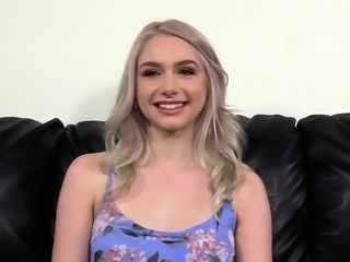 Cute blonde teen pumped full of dick on the casting couch