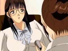 Masturbating anime babe