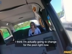 A tattooed girl does not mind publicly fucking with a taxi driver right in...