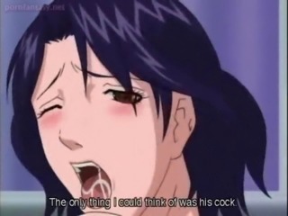 Horny anime milf getting big penis