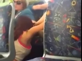 Real lesbians eating pussy on train