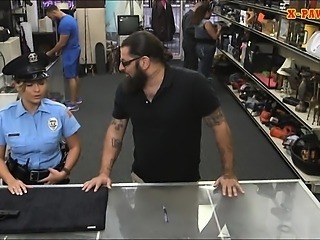 Ms Police Officer with big boobs got fucked with pawn man