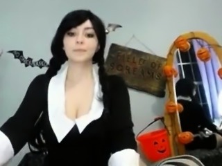 Hot Wednesday Adams Cosplay On Webcam