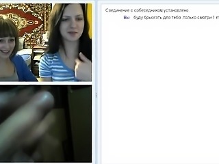Two young girls react to a dude flashing his dick in a chat
