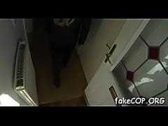 Sexy cumshots reward the fake cop