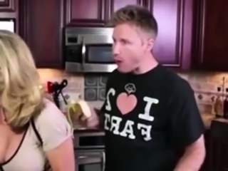 Punishment fuck with MOM in kitchen !!